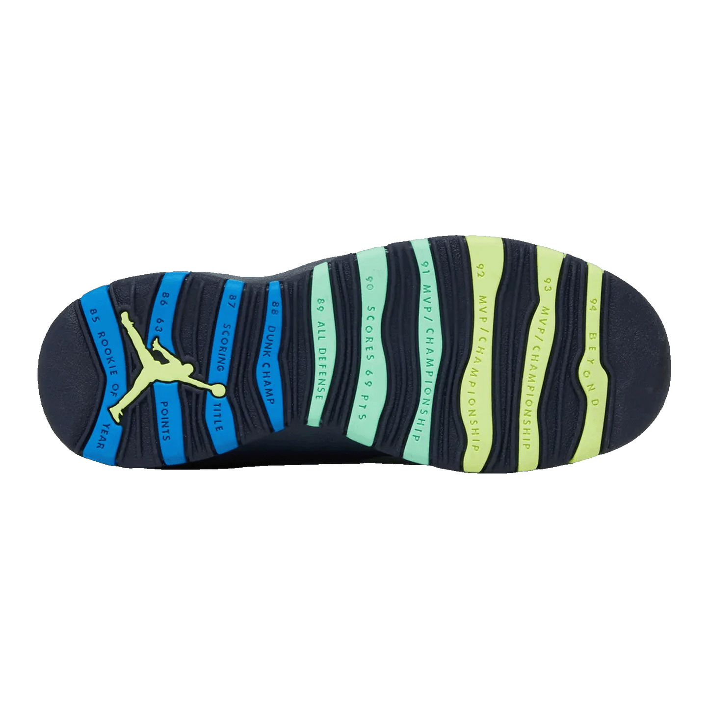 Nike Air Jordan 10 Retro Rio (GS) Sohle 310806-019