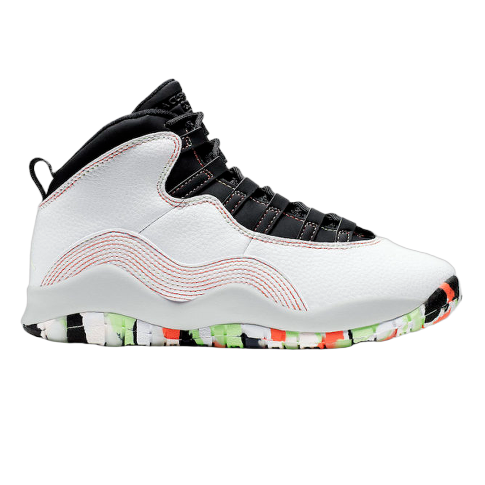 Nike Air Jordan 10 Retro White Barely Volt Ember Glow (GS) BV1843-176