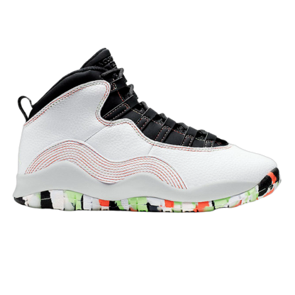 Nike Air Jordan 10 Retro White Barely Volt Ember Glow (GS) BV1843-176