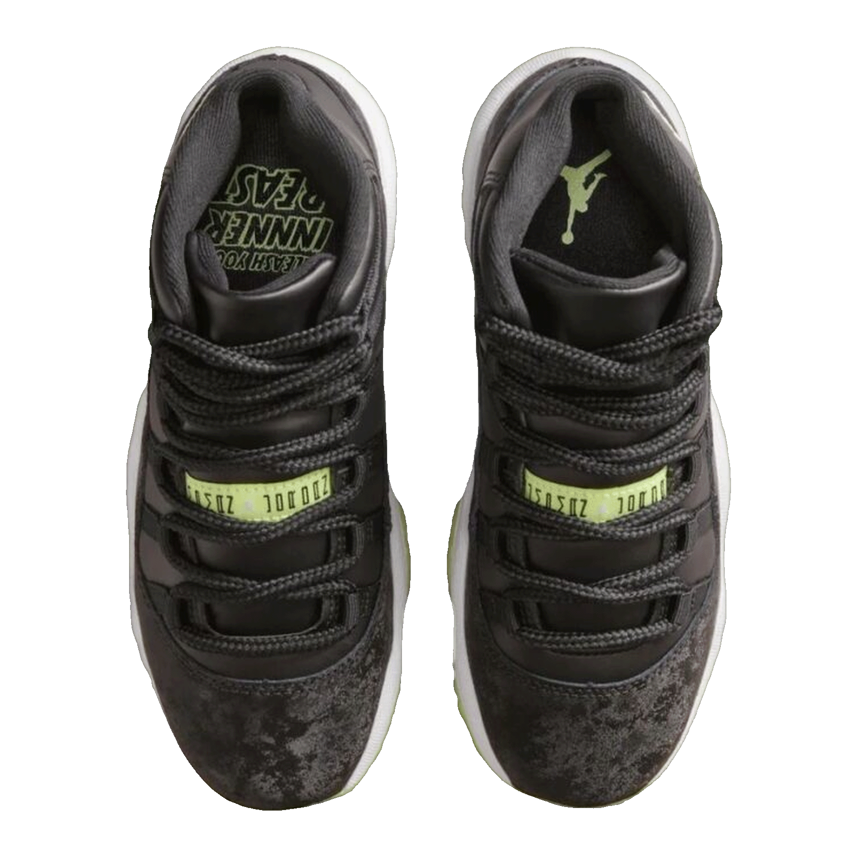 Nike Air Jordan 11 Retro Black Barely Volt (GS) IB1378-001