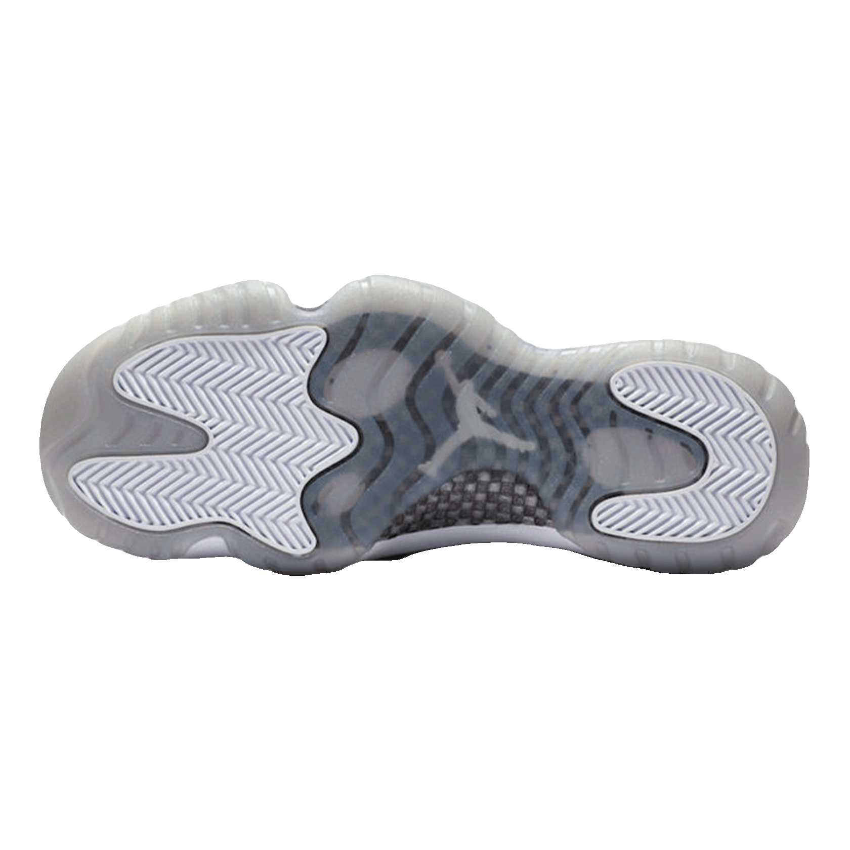 Nike Air Jordan 11 Retro White Metallic Silver (W) Sohle