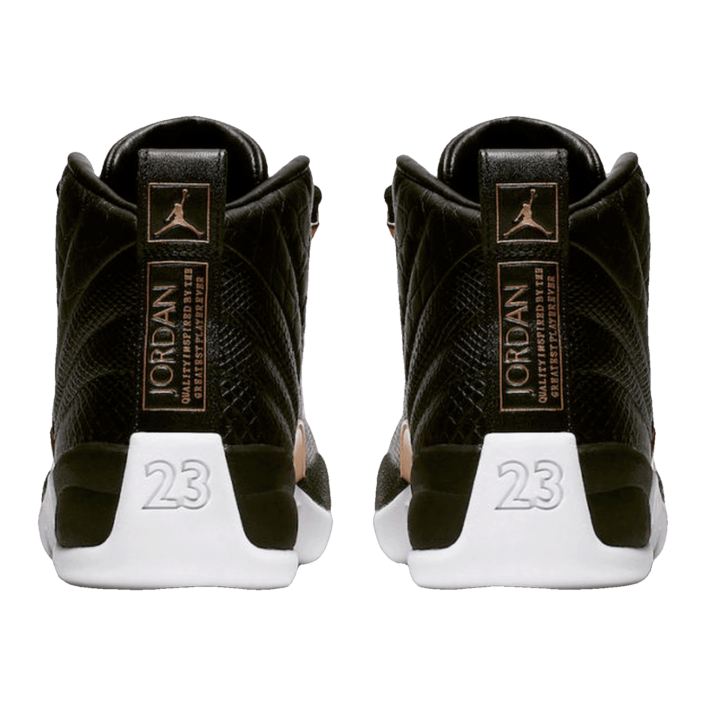 Nike Air Jordan 12 Retro Black Metallic Gold White (W) Back AO6068-007