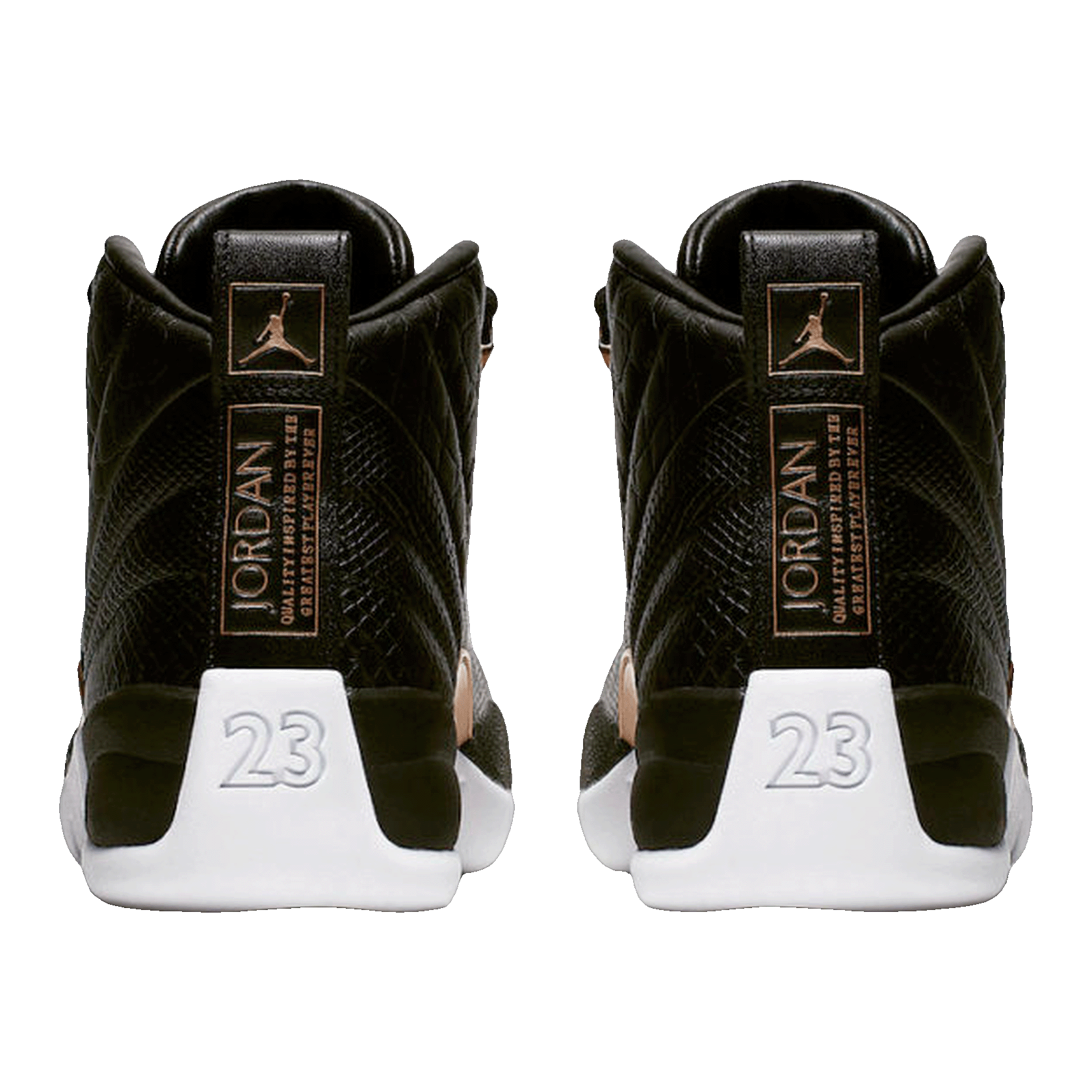 Nike Air Jordan 12 Retro Black Metallic Gold White (W) Back AO6068-007