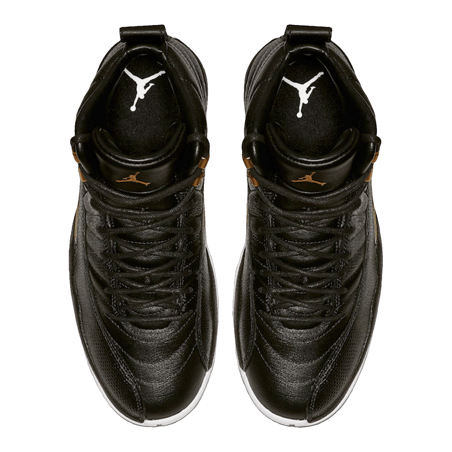 Nike Air Jordan 12 Retro Black Metallic Gold White (W) Oben AO6068-007