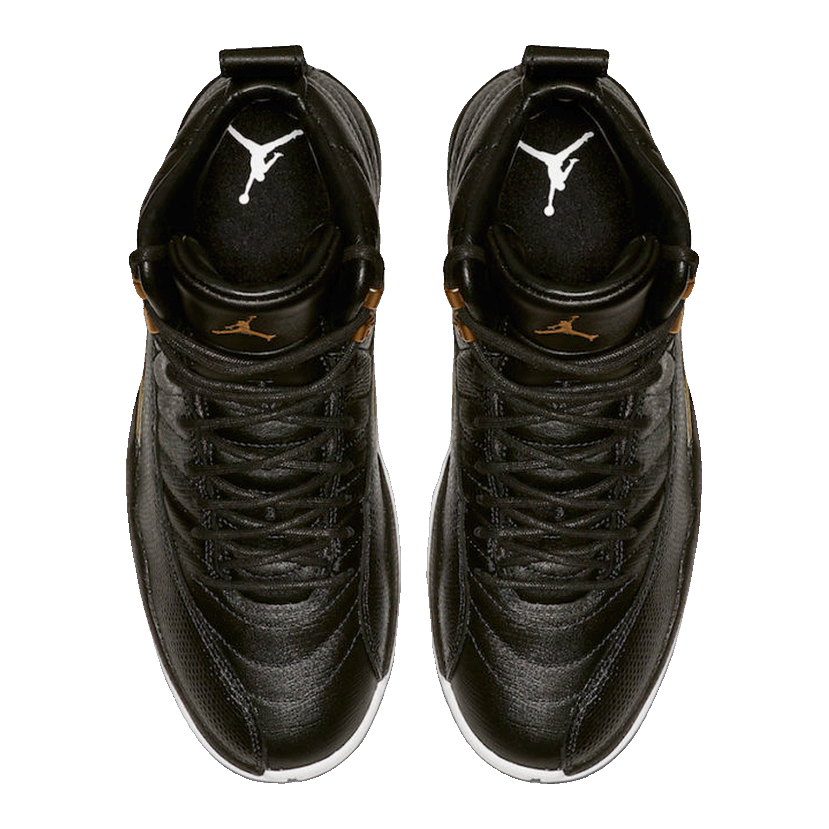 Nike Air Jordan 12 Retro Black Metallic Gold White (W) Oben AO6068-007