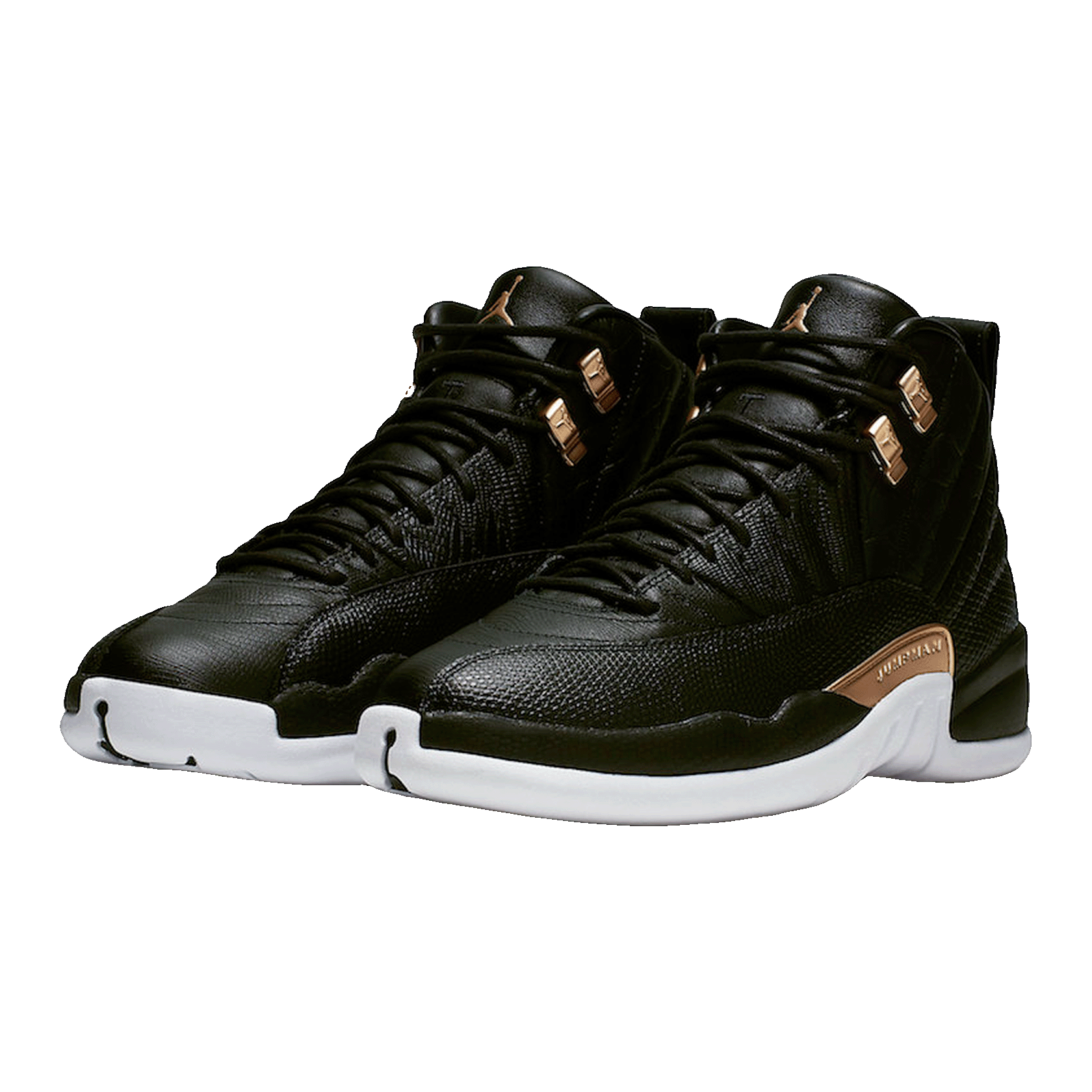 Nike Air Jordan 12 Retro Black Metallic Gold White (W) Side AO6068-007