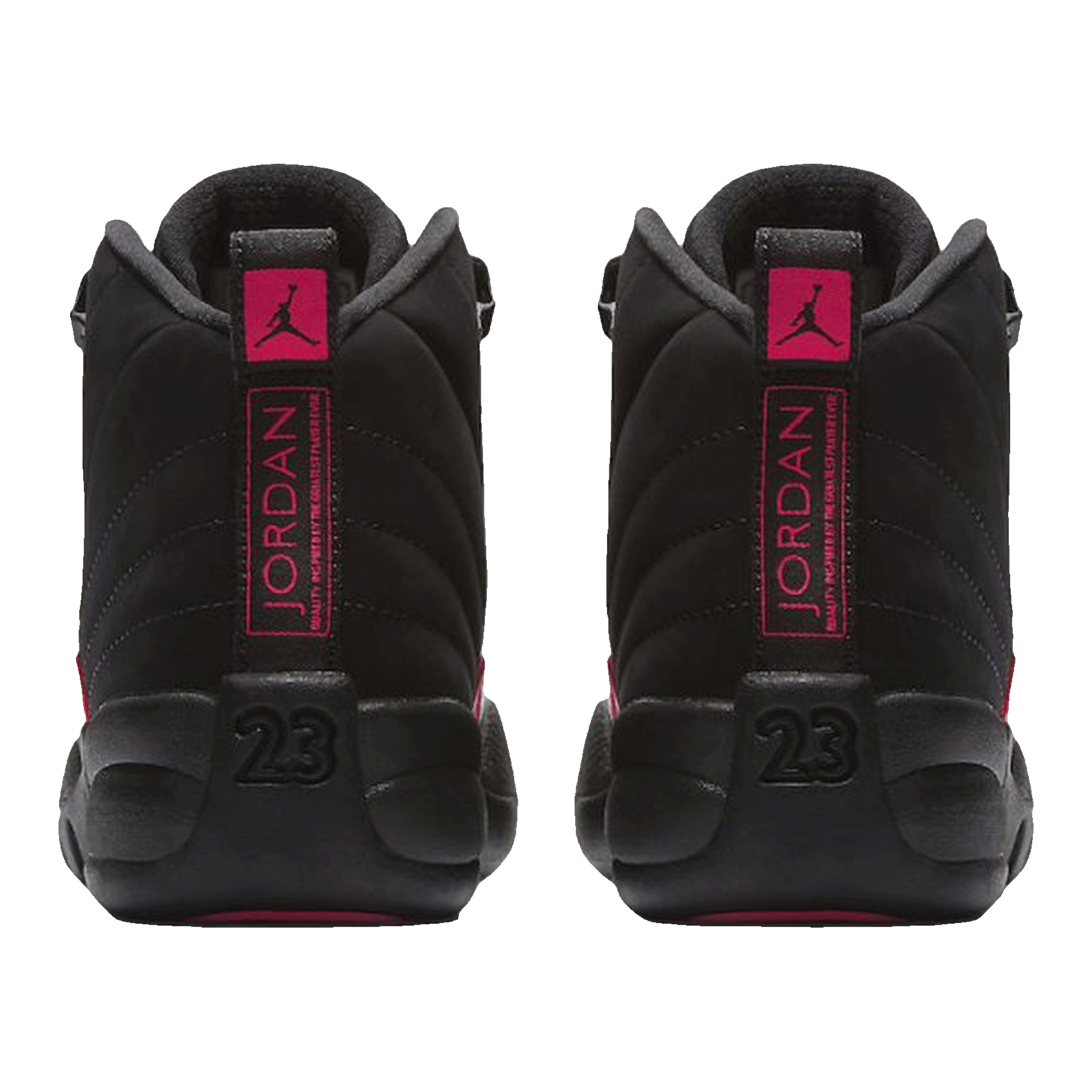 Nike Air Jordan 12 Retro Black Rush Pink (GS) Back 510815-006