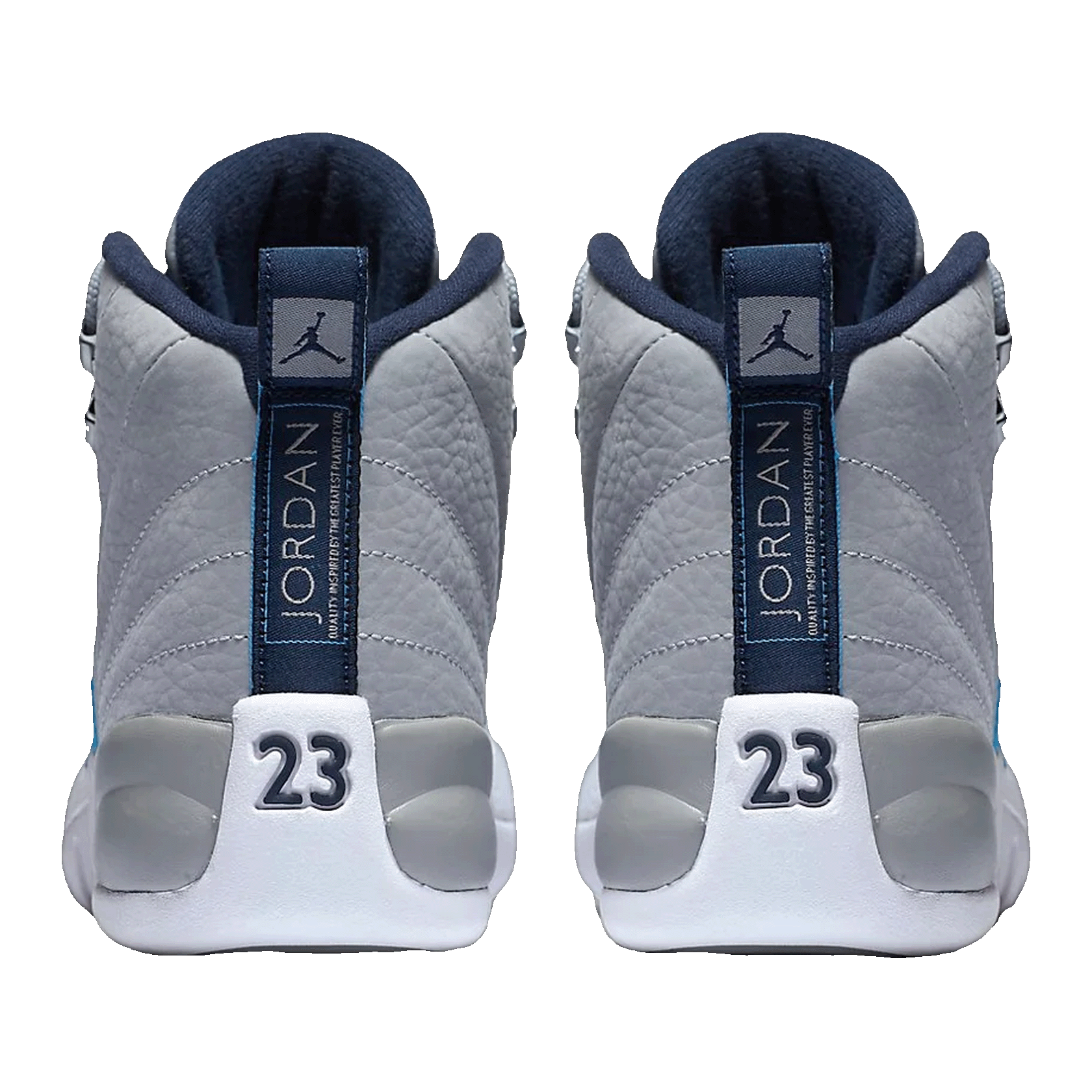 Nike Air Jordan 12 Retro Grey University Blue (GS) Back 153265-007