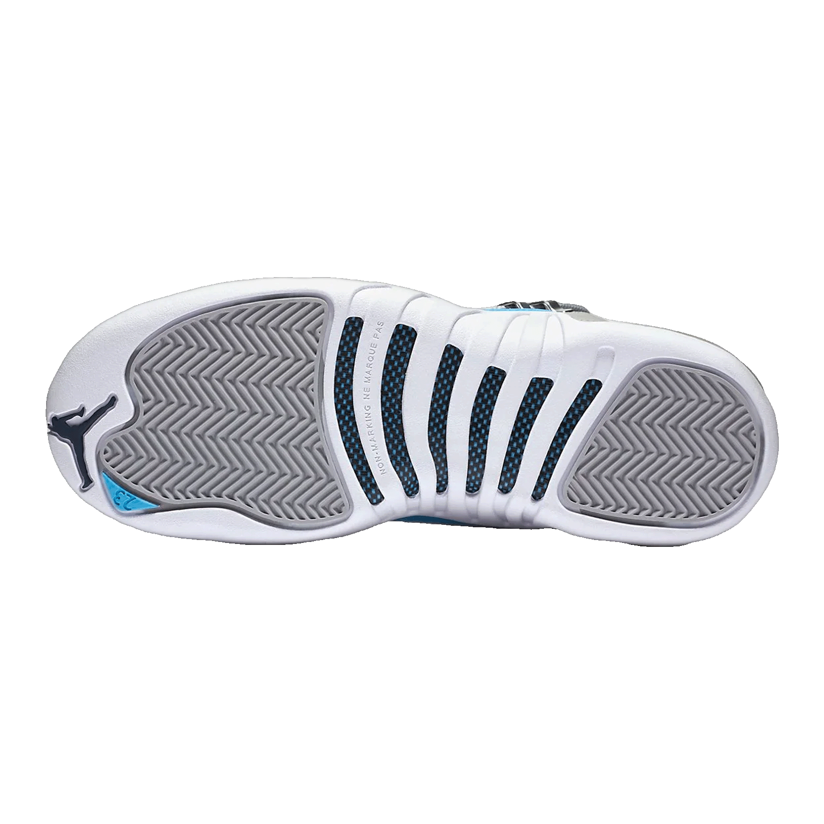 Nike Air Jordan 12 Retro Grey University Blue (GS) Sohle 153265-007