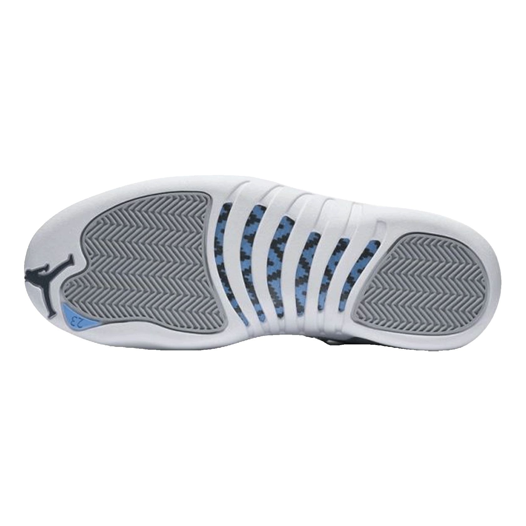 Nike Air Jordan 12 Retro Grey University Blue Sohle