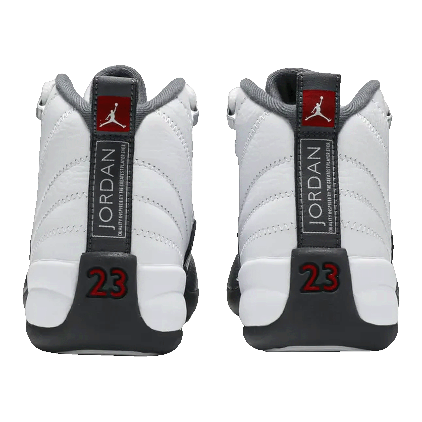 Nike Air Jordan 12 Retro White Dark Grey (GS) Back 153265-160