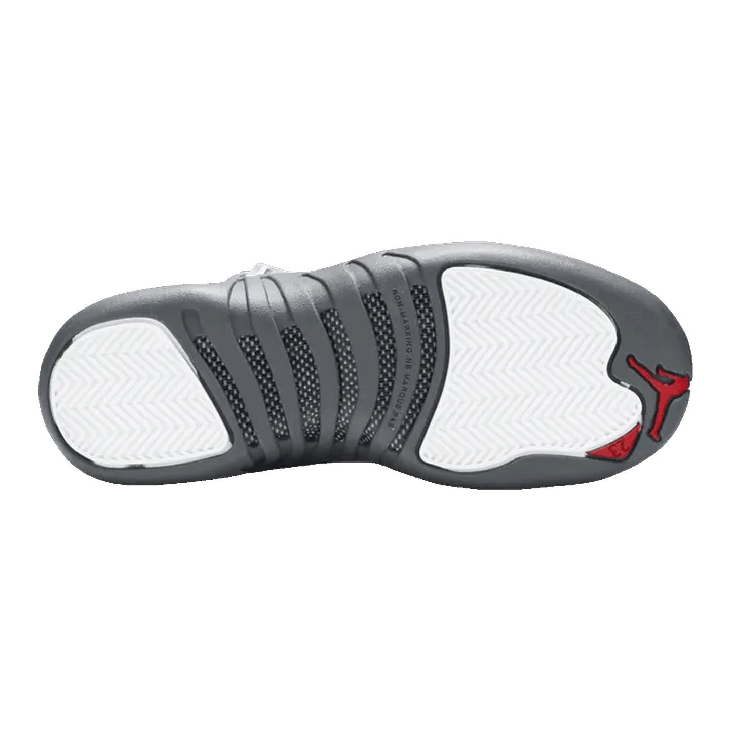 Nike Air Jordan 12 Retro White Dark Grey (GS) Sohle 153265-160