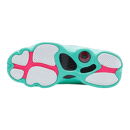 Nike Air Jordan 13 Retro White Soar Green Pink (GS) Sohle 439358-100