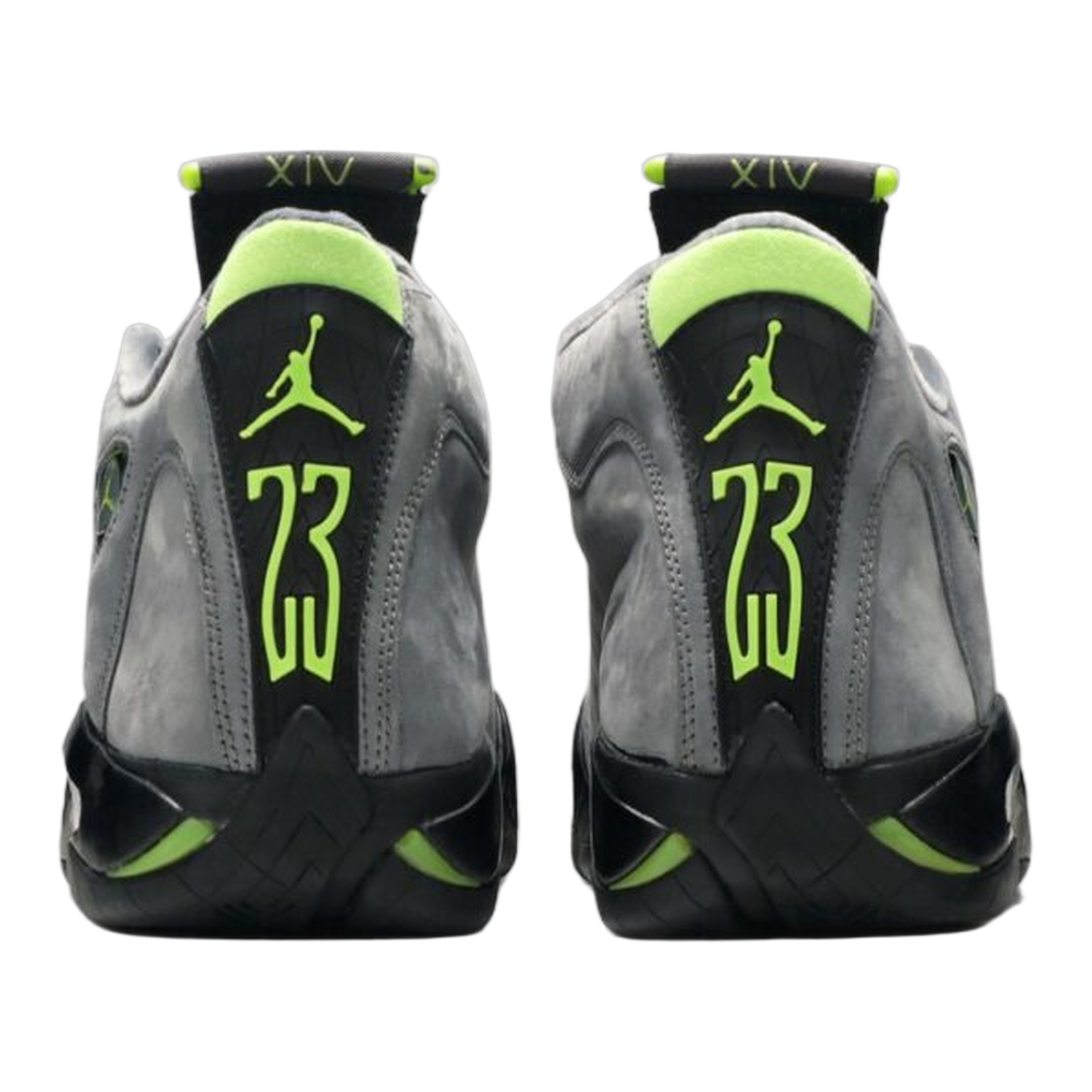 Nike Air Jordan 14 Retro Graphite Chartreuse (2005) Back