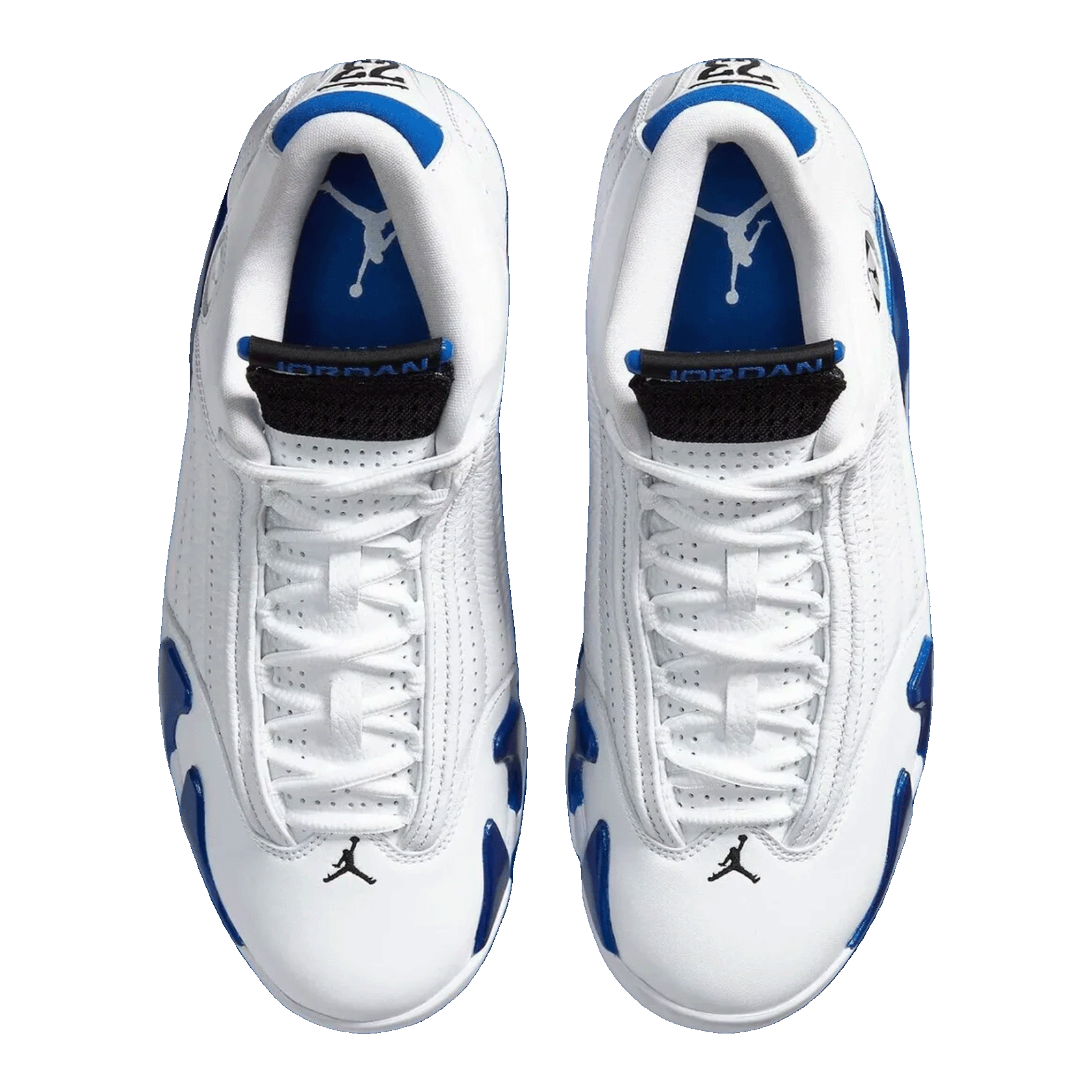 Nike Air Jordan 14 Retro White Hyper Royal Oben 487471-104