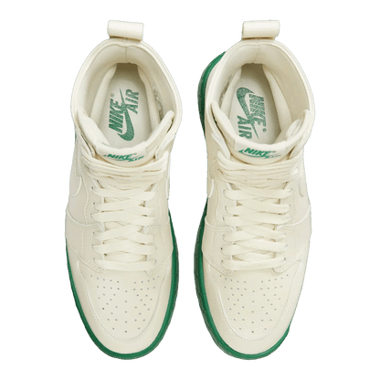 Nike Air Jordan 1 High Brooklyn Coconut Milk Pine Green (W) Oben
