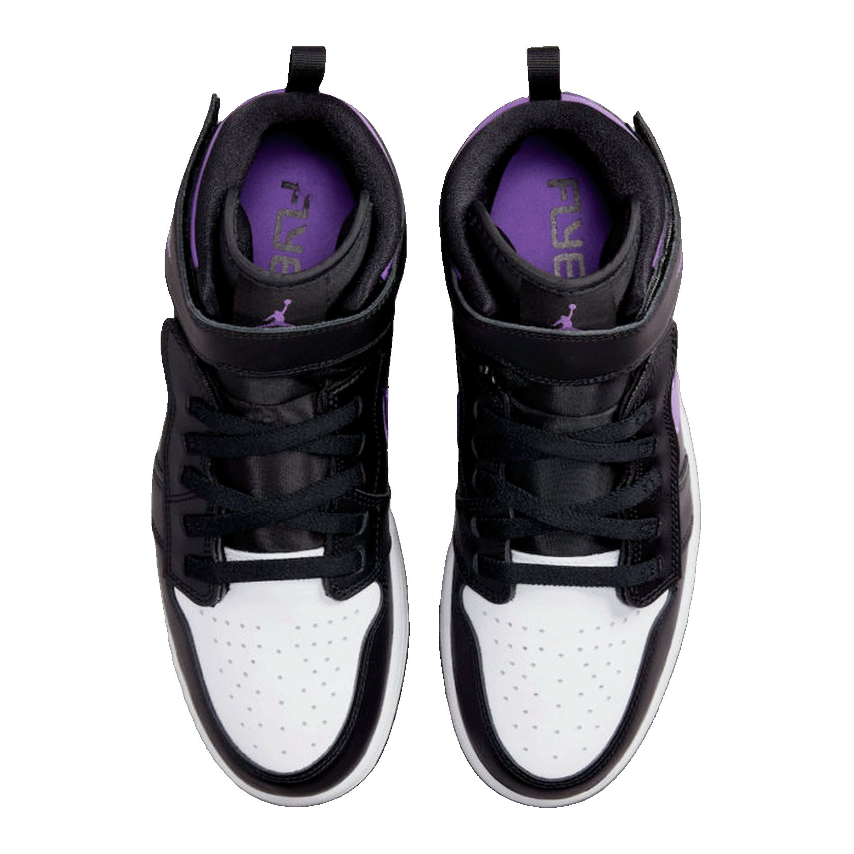 Nike Air Jordan 1 High FlyEase Black Bright Violet Oben