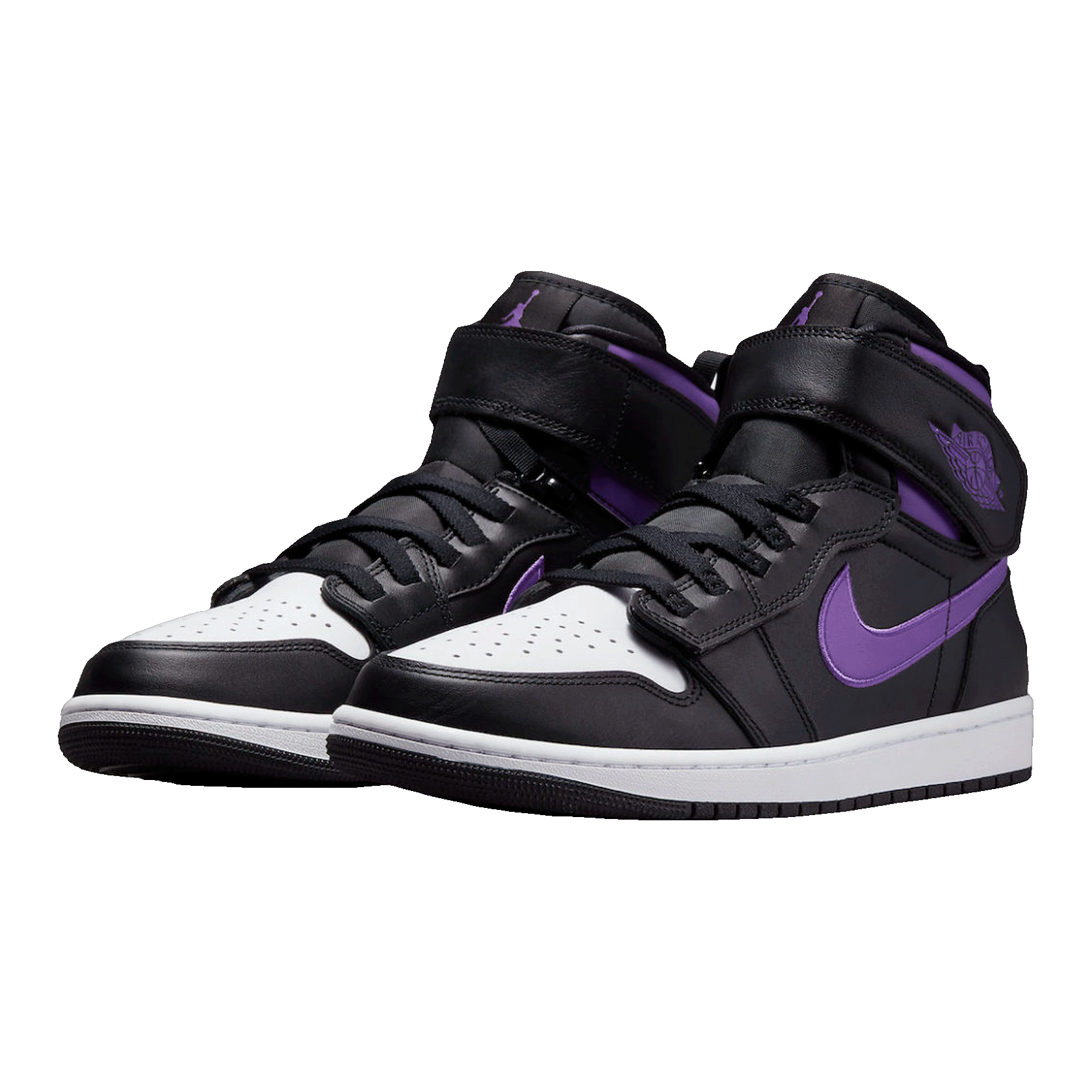 Nike Air Jordan 1 High FlyEase Black Bright Violet Side