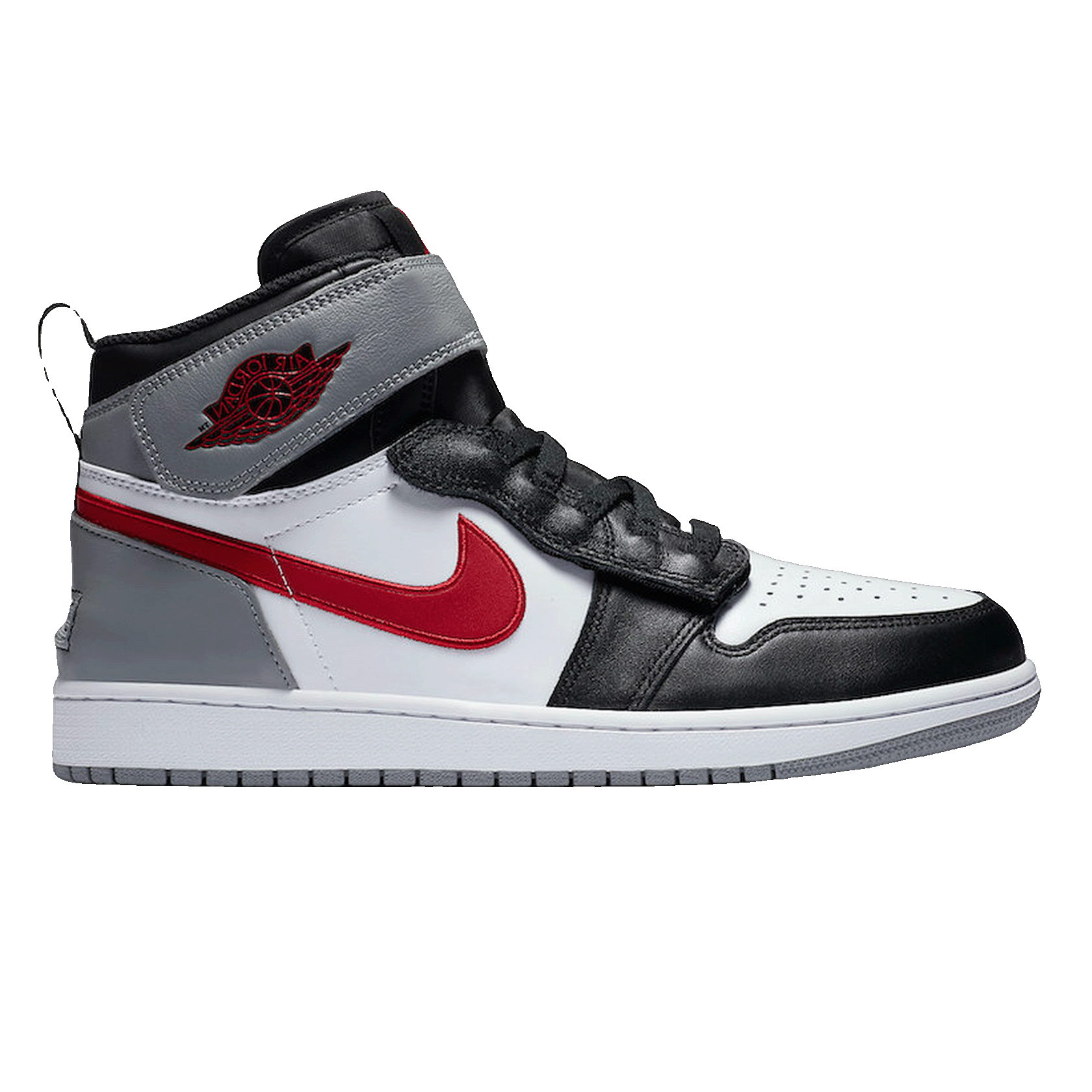 Nike Air Jordan 1 High FlyEase Black Particle Grey Gym Red