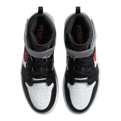 Nike Air Jordan 1 High FlyEase Black Particle Grey Gym Red Oben