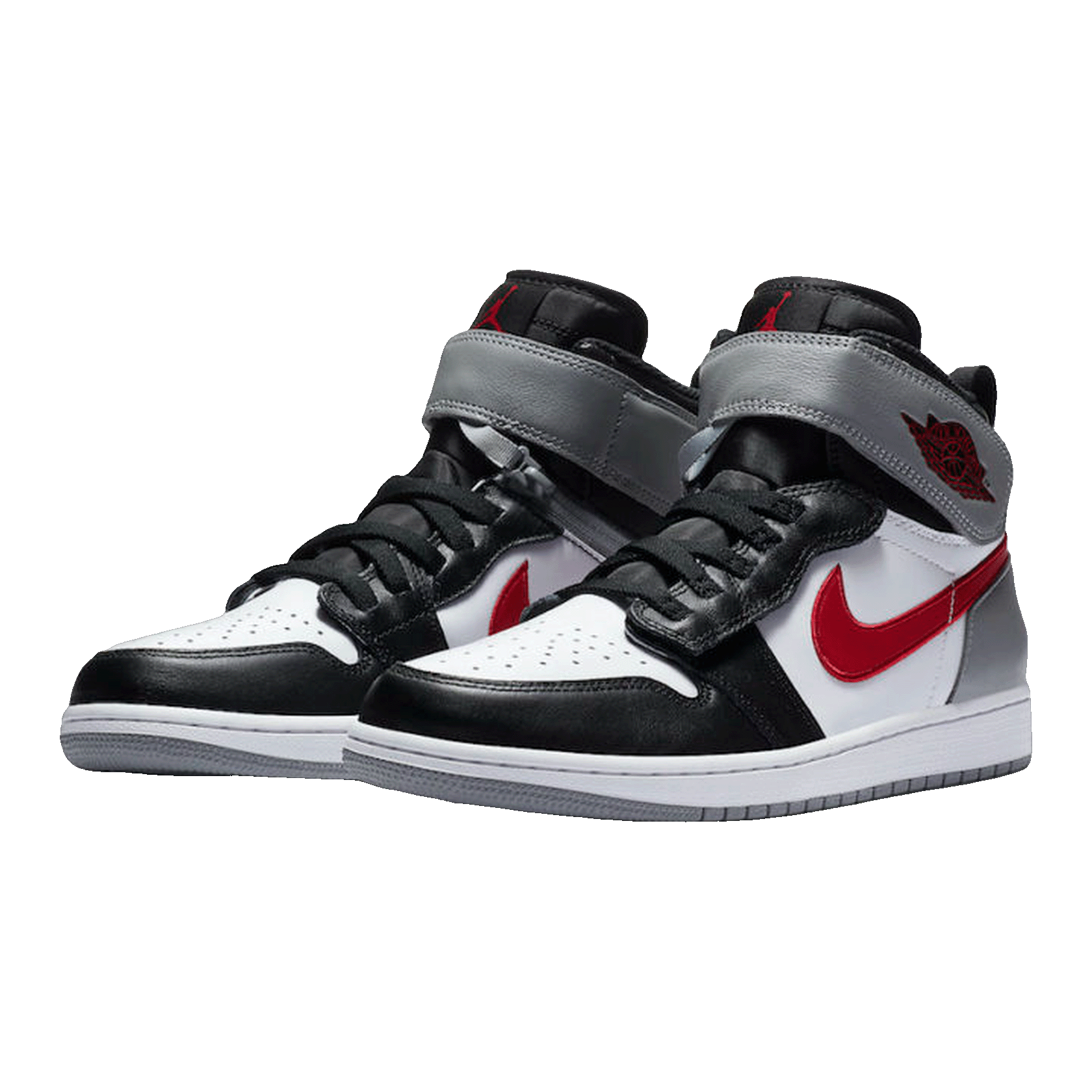 Nike Air Jordan 1 High FlyEase Black Particle Grey Gym Red Side