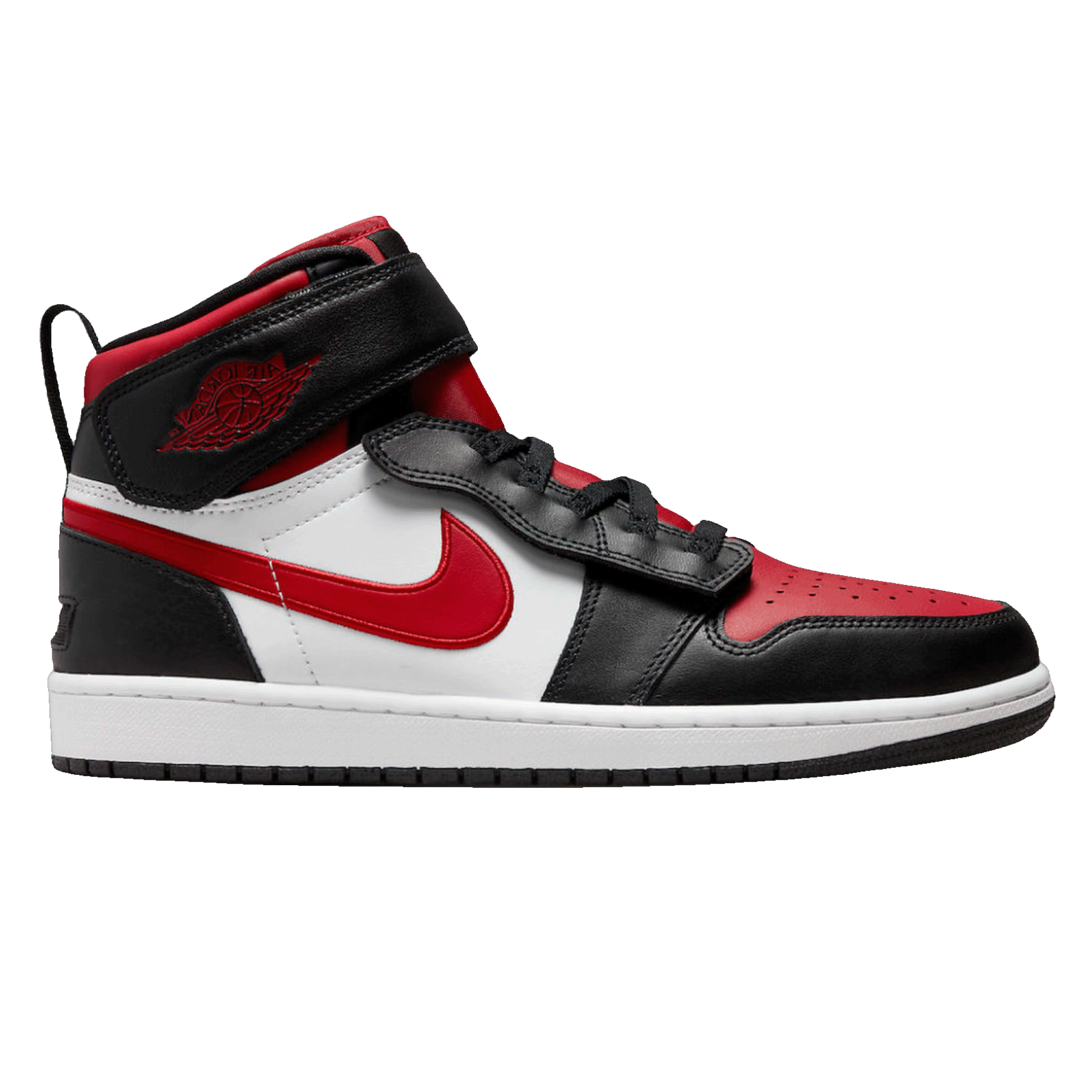 Nike Air Jordan 1 High FlyEase Black White Fire Red