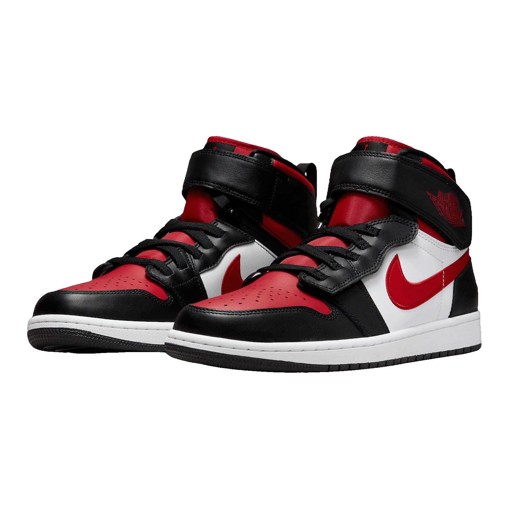 Nike Air Jordan 1 High FlyEase Black White Fire Red Side