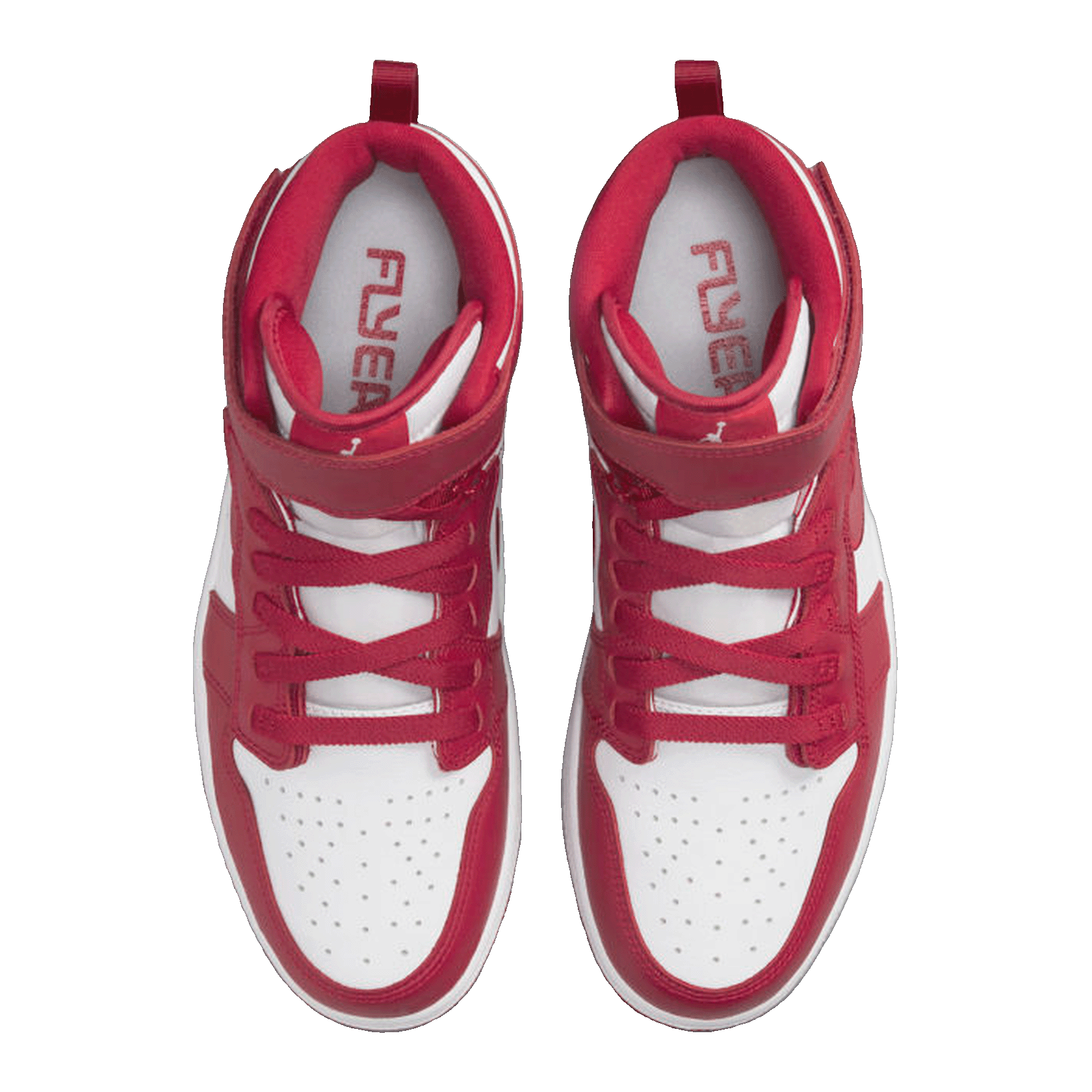 Nike Air Jordan 1 High FlyEase White Cardinal Red Oben
