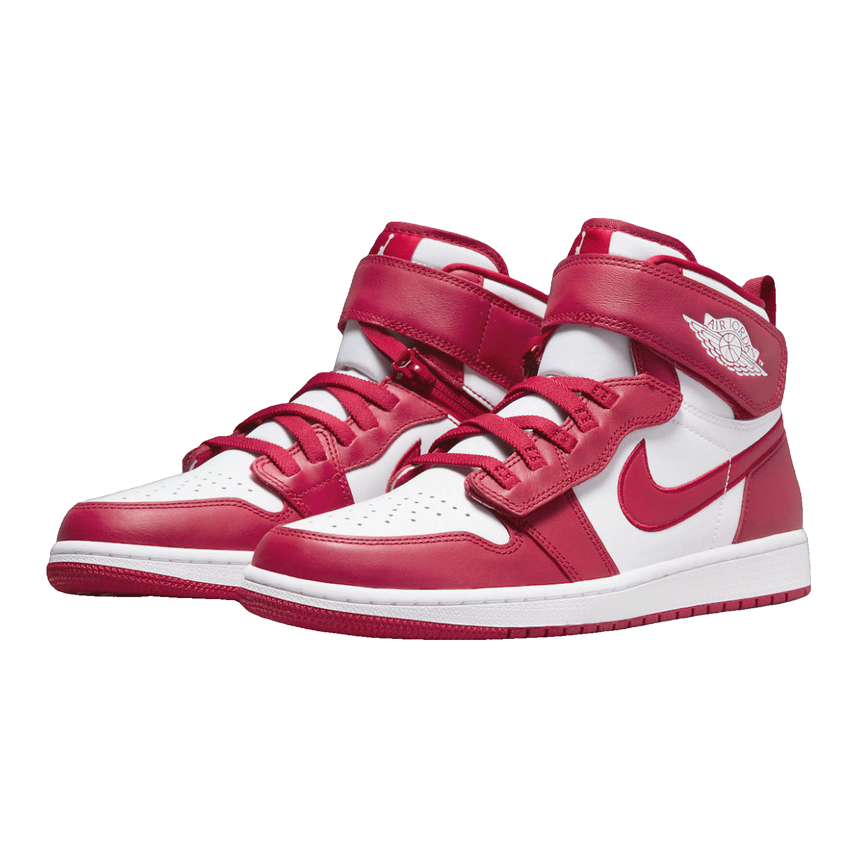 Nike Air Jordan 1 High FlyEase White Cardinal Red Side