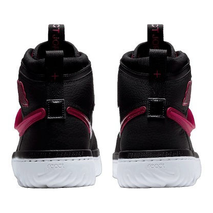 Nike Air Jordan 1 High React Black Noble Red Back
