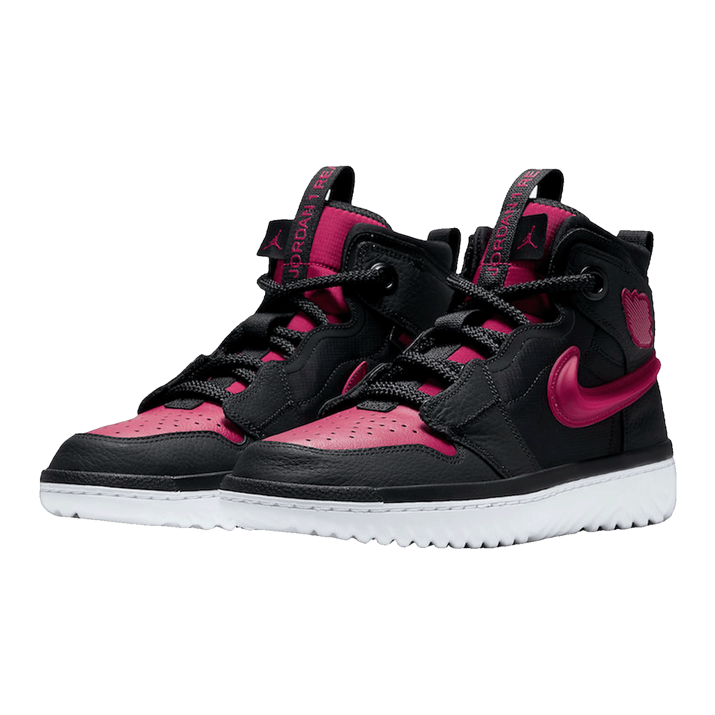 Nike Air Jordan 1 High React Black Noble Red Side