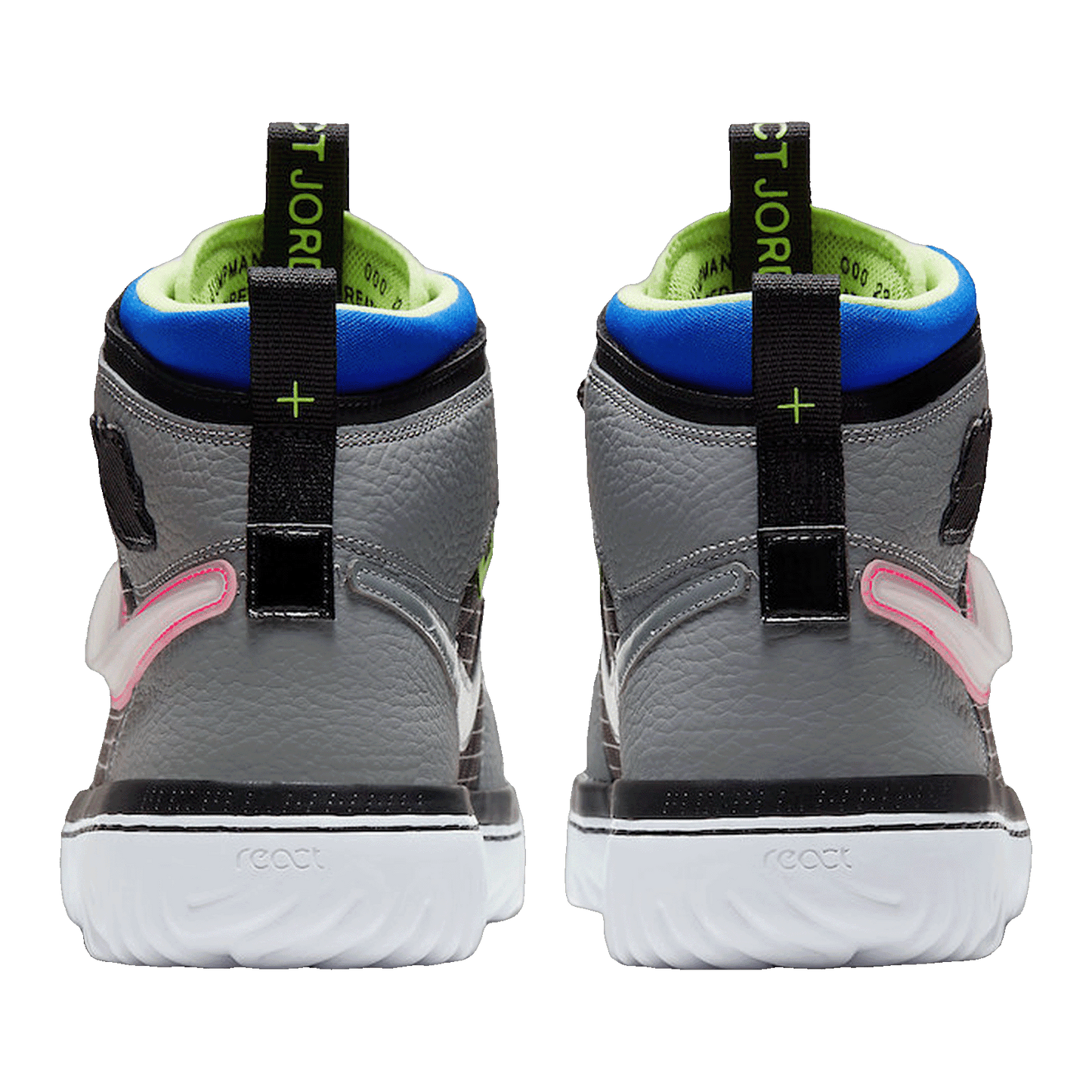 Nike Air Jordan 1 High React Black Particle Grey Back