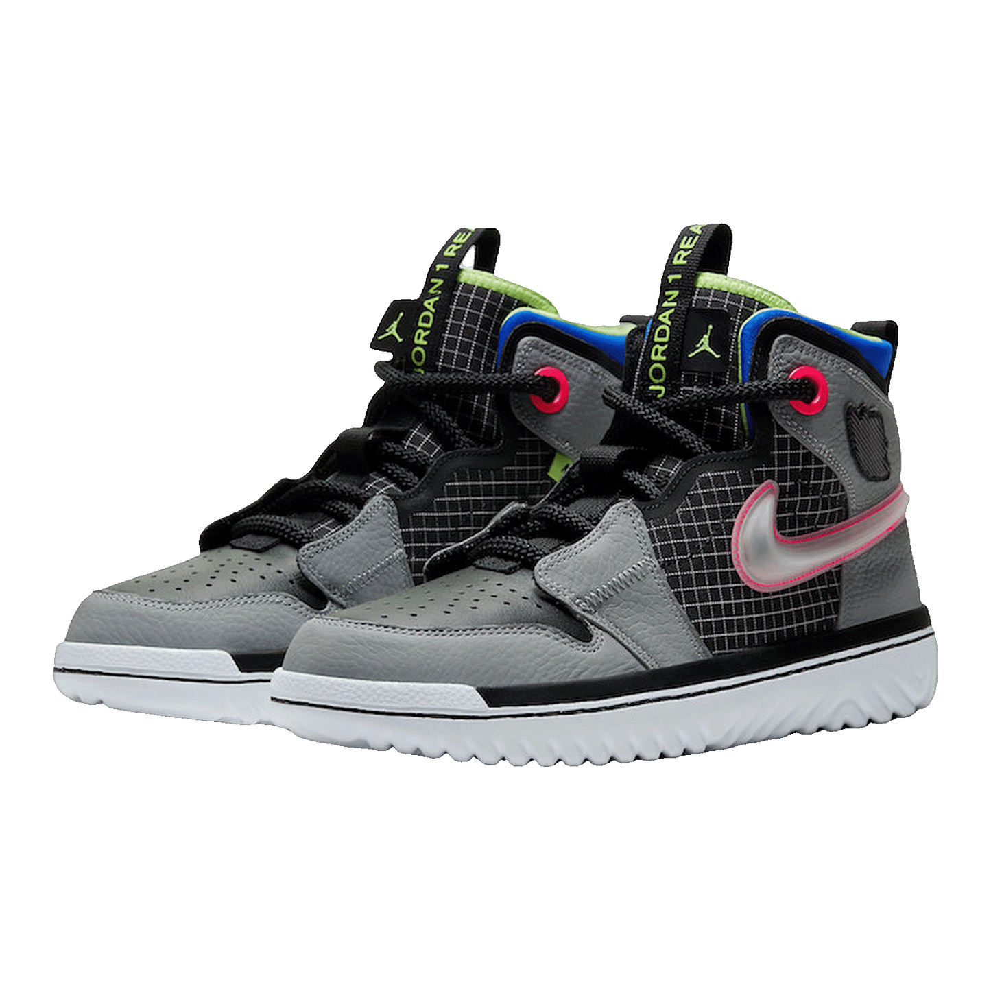 Nike Air Jordan 1 High React Black Particle Grey Side