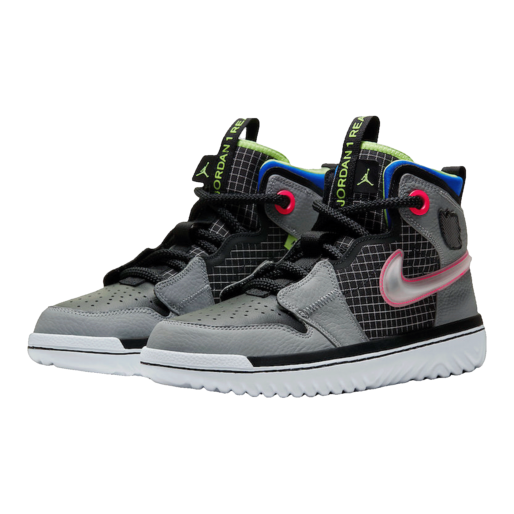 Nike Air Jordan 1 High React Black Particle Grey Side