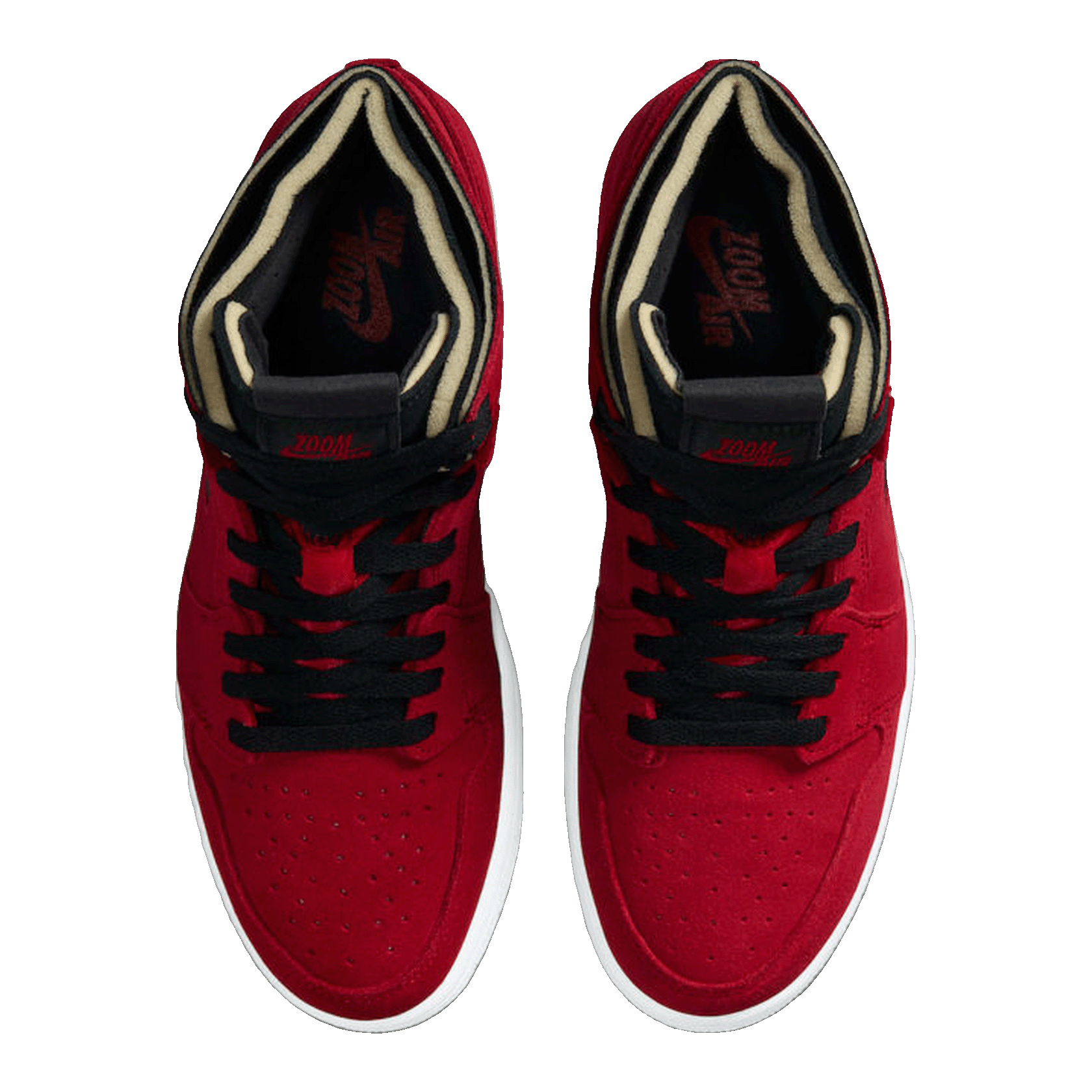 Nike Air Jordan 1 High Zoom Air CMFT Red Suede Oben