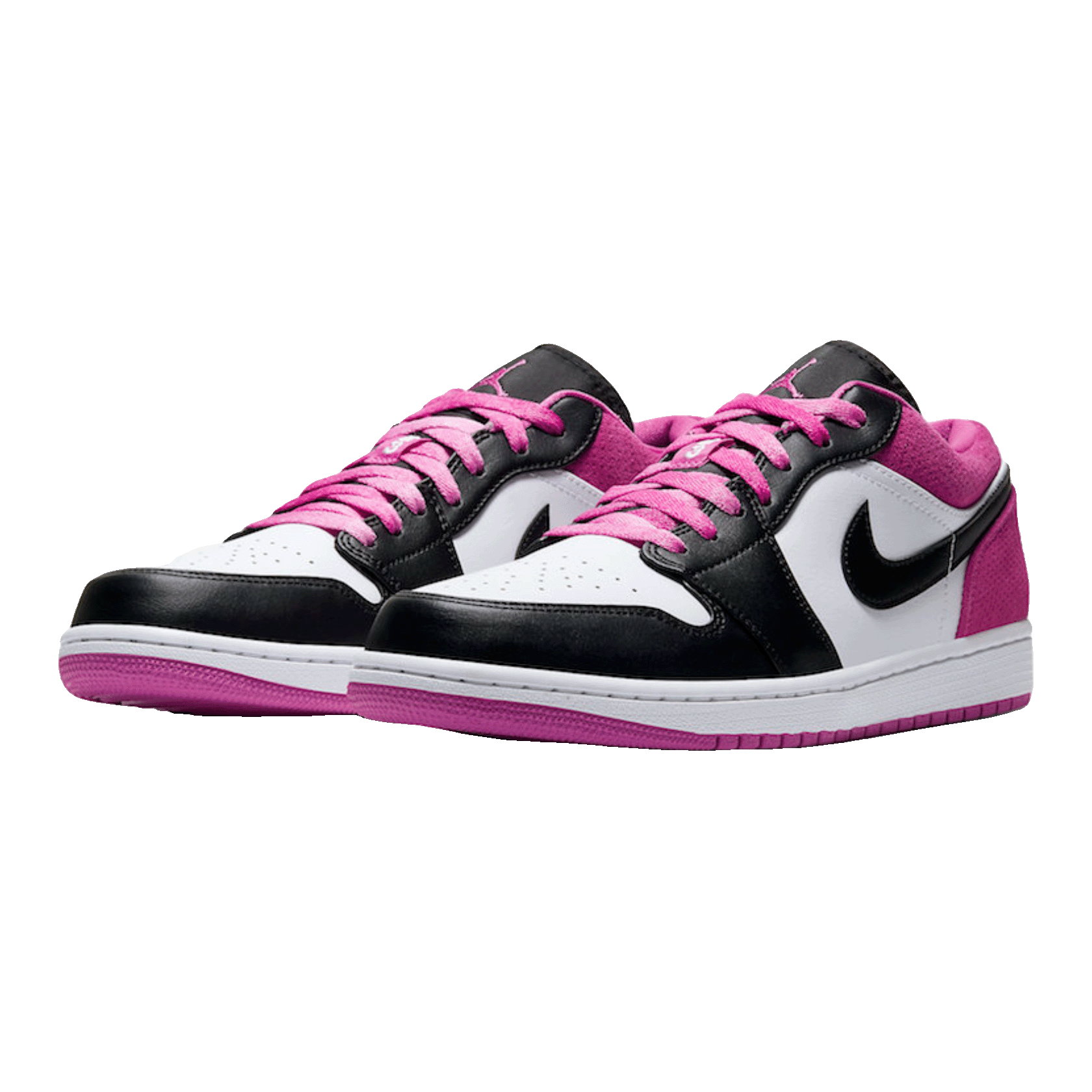 Nike Air Jordan 1 Low Black Active Fuchsia (GS) Side