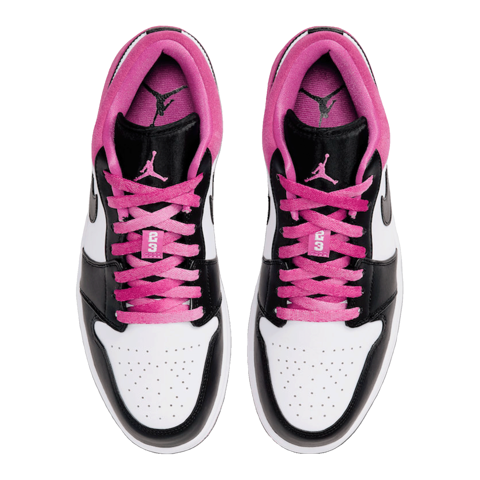 Nike Air Jordan 1 Low Black Active Fuchsia Oben
