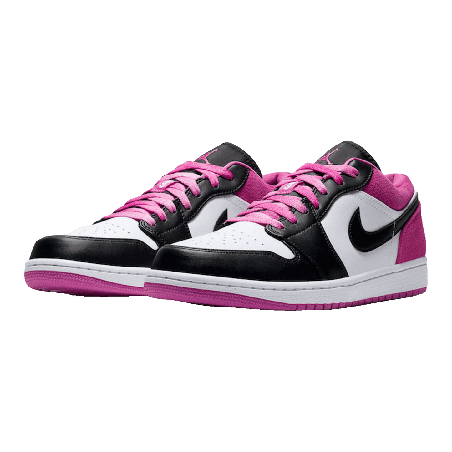 Nike Air Jordan 1 Low Black Active Fuchsia Side
