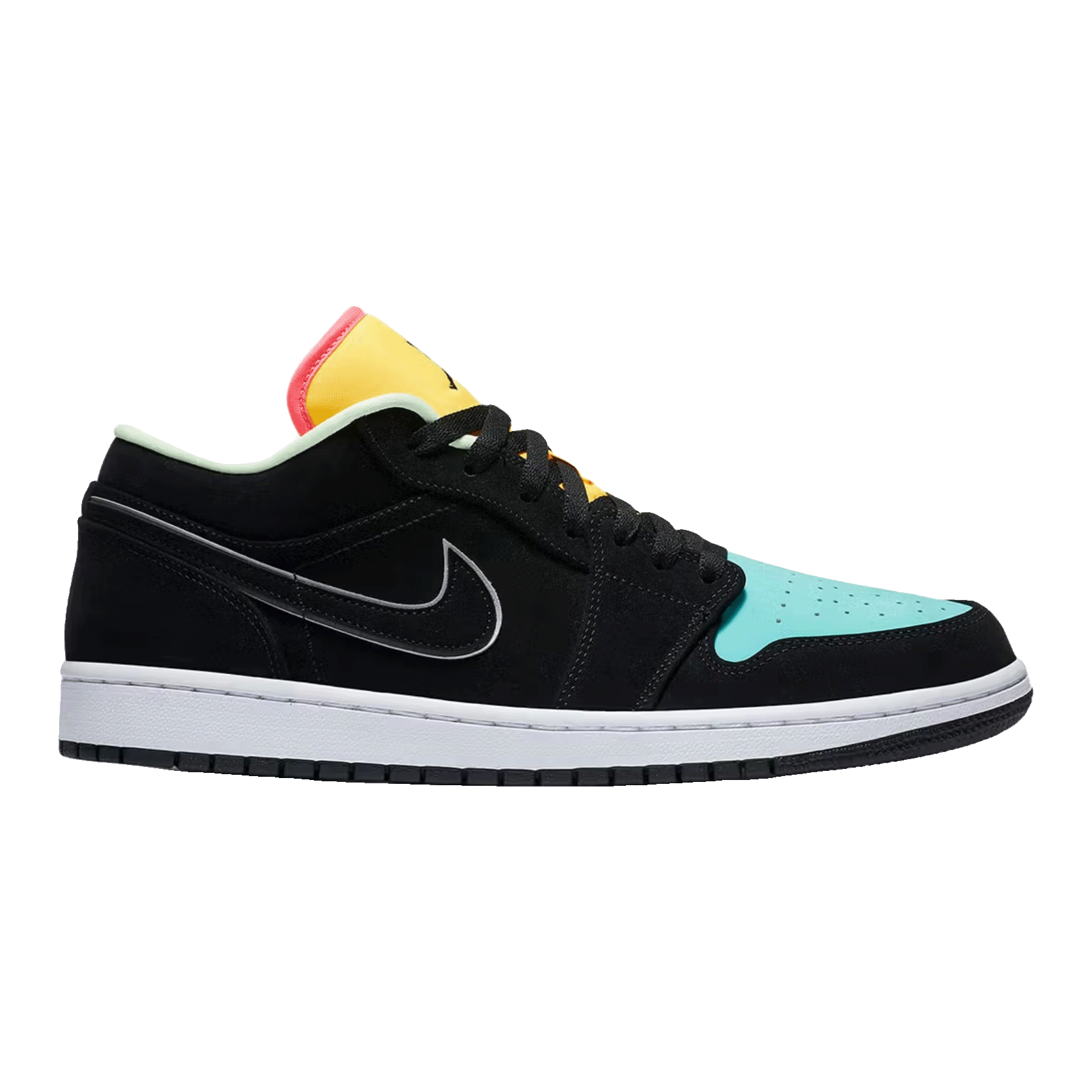 Nike Air Jordan 1 Low Black Aurora Green Laser Orange