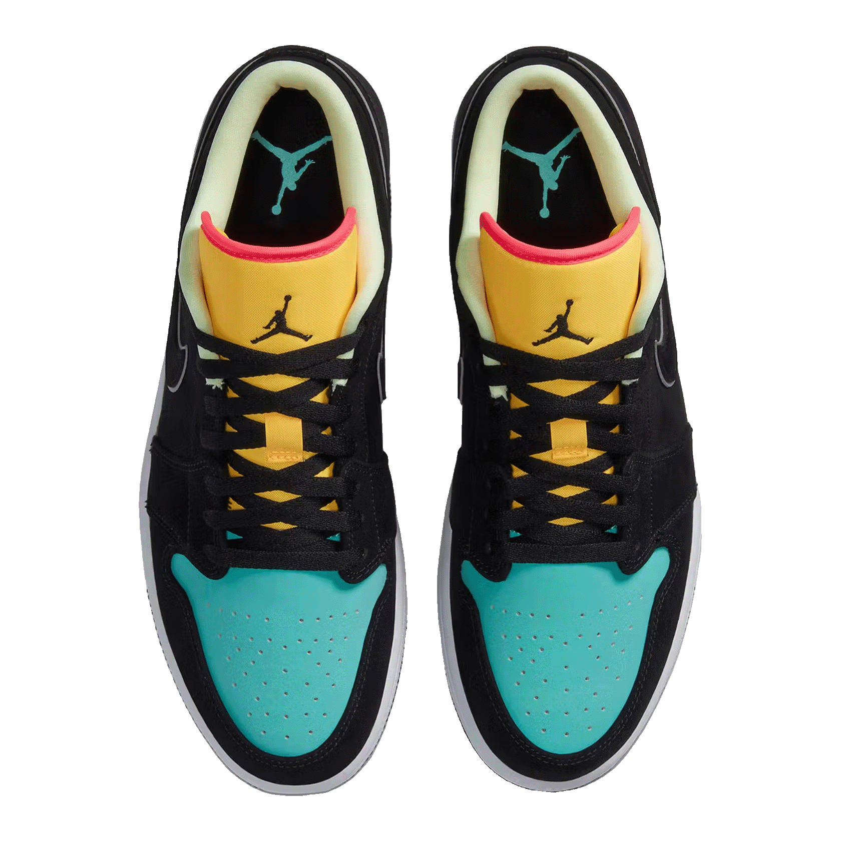 Nike Air Jordan 1 Low Black Aurora Green Laser Orange Oben