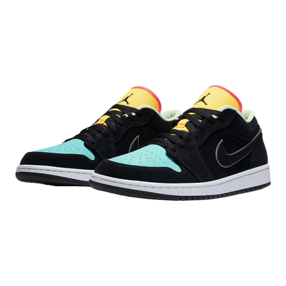 Nike Air Jordan 1 Low Black Aurora Green Laser Orange Side