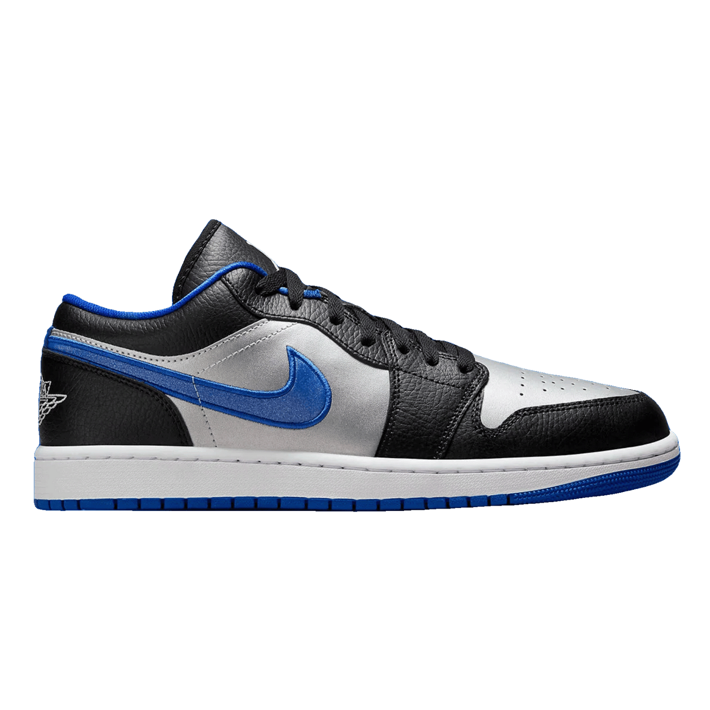 Nike Air Jordan 1 Low Black Game Royal Metallic Platinum