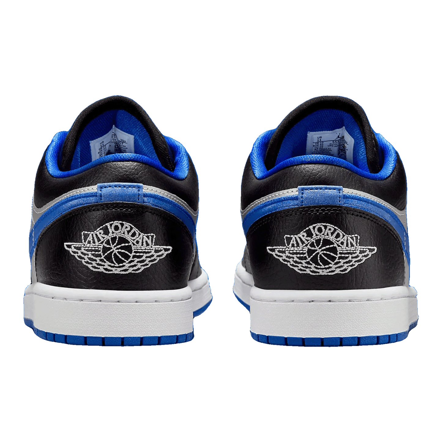 Nike Air Jordan 1 Low Black Game Royal Metallic Platinum Back