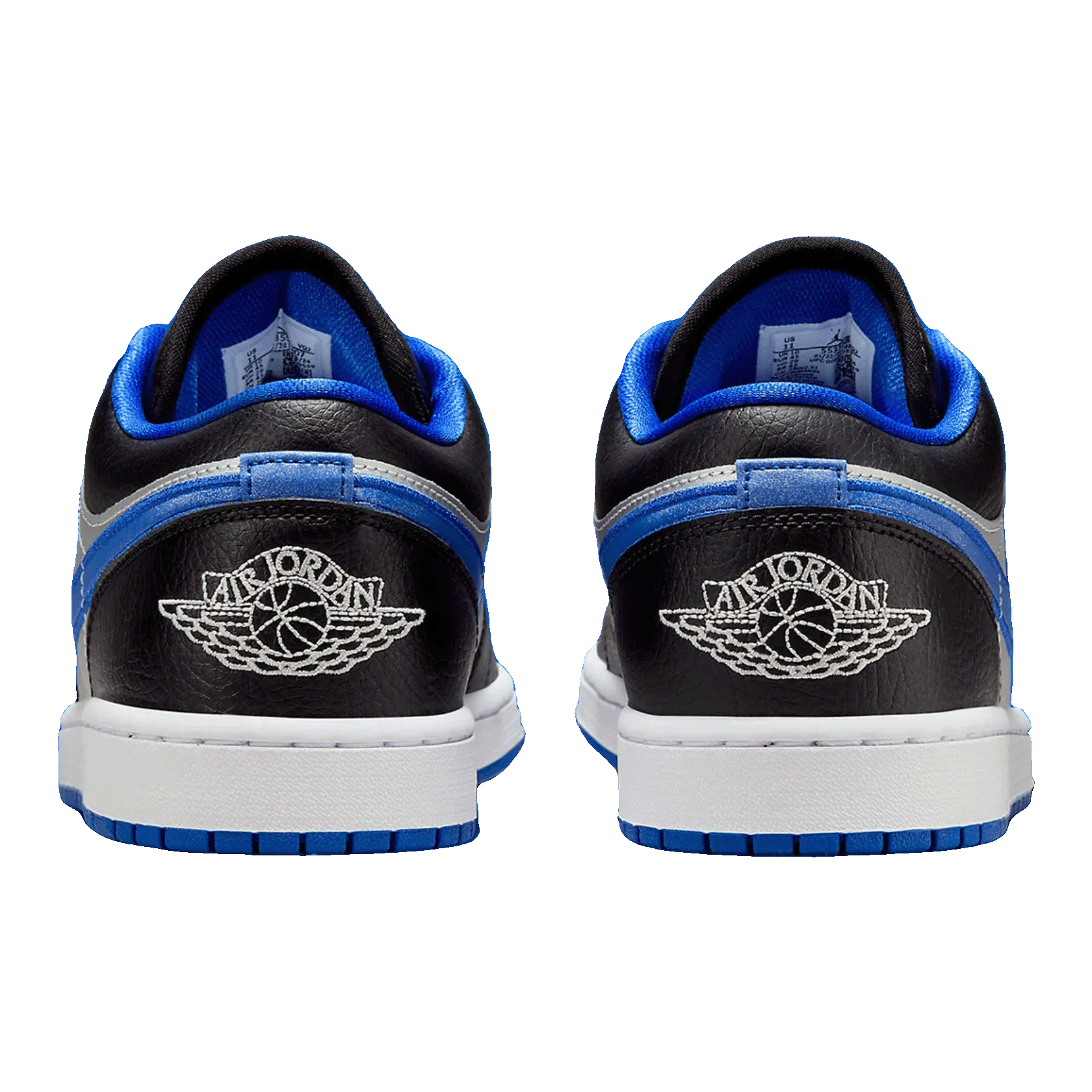 Nike Air Jordan 1 Low Black Game Royal Metallic Platinum Back