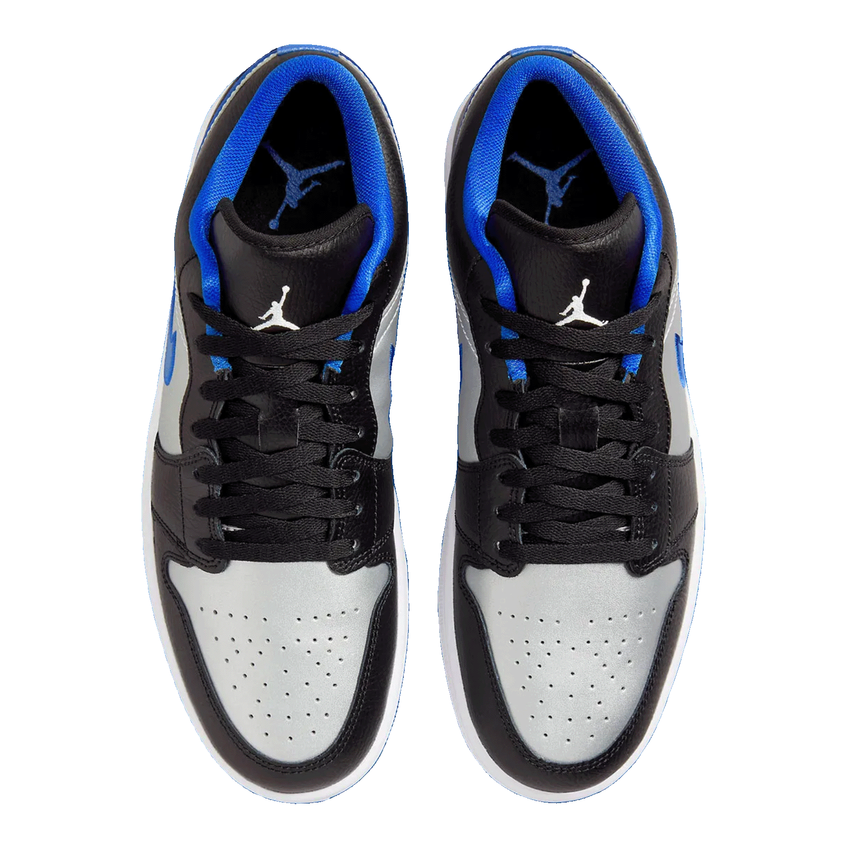 Nike Air Jordan 1 Low Black Game Royal Metallic Platinum Oben