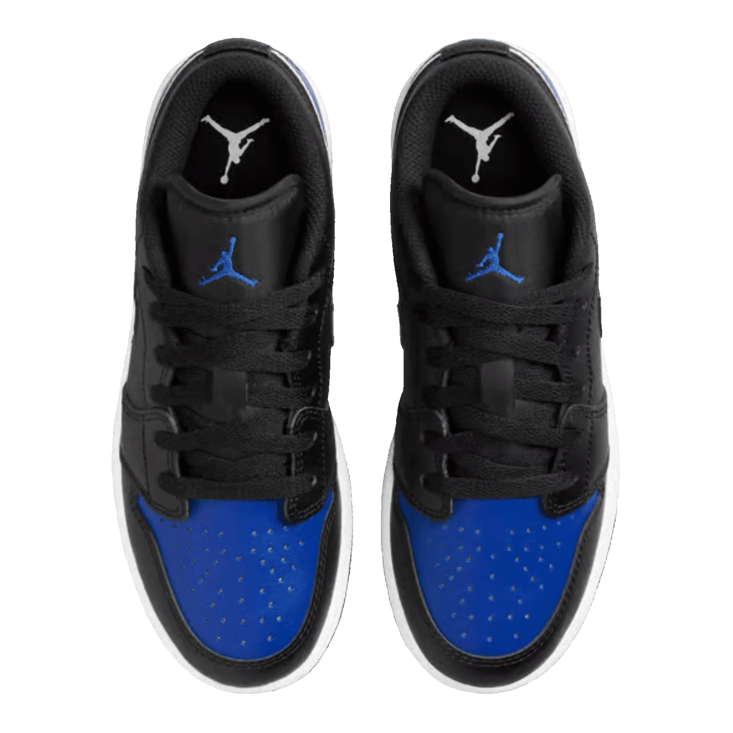 Nike Air Jordan 1 Low Black Game Royal White (GS) Oben