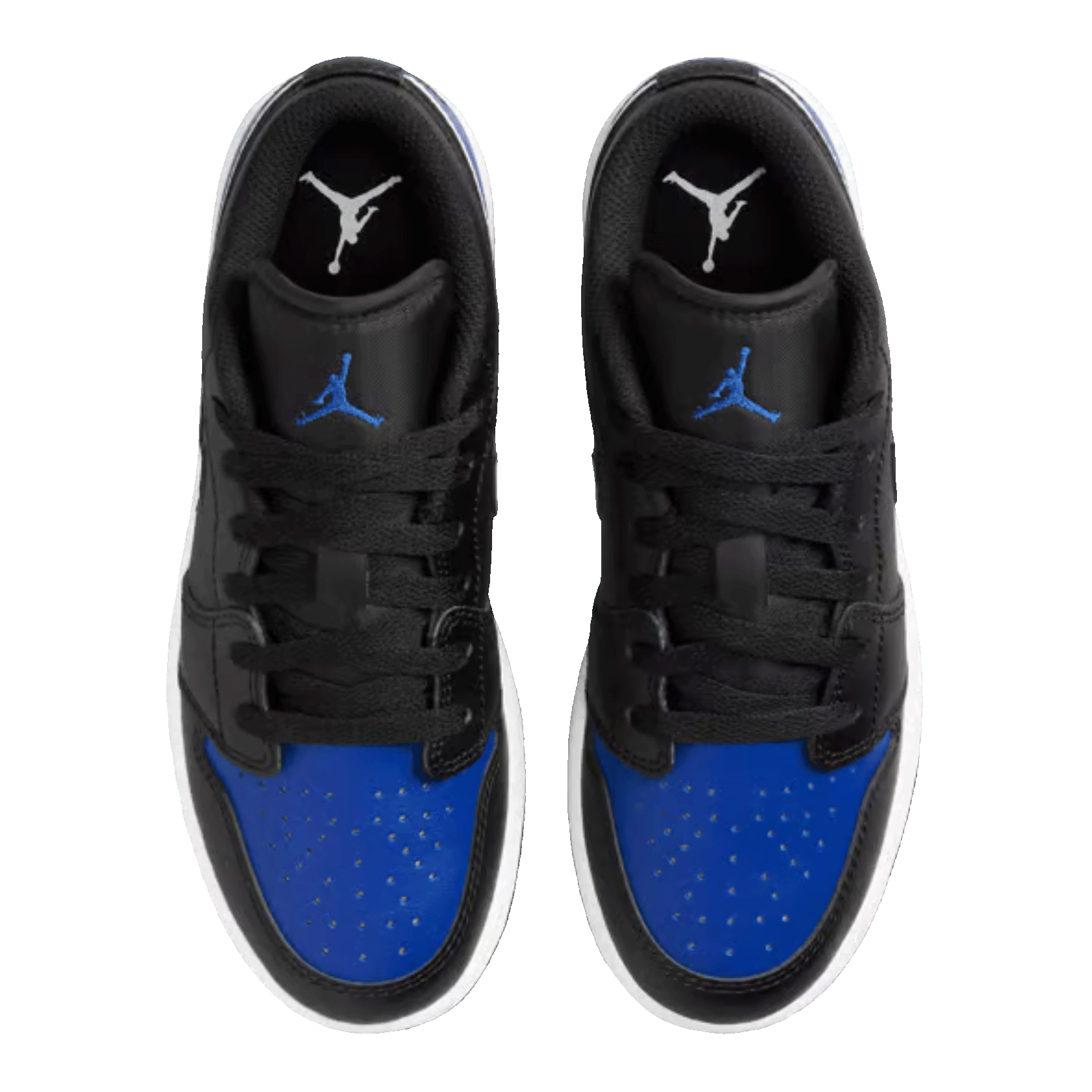 Nike Air Jordan 1 Low Black Game Royal White (GS) Oben