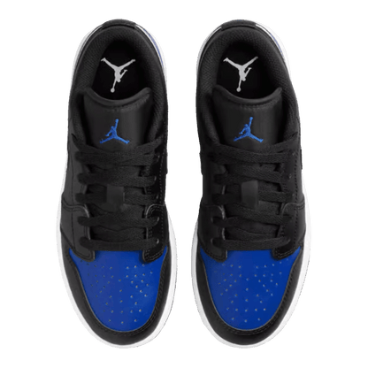 Nike Air Jordan 1 Low Black Game Royal White (GS) Oben