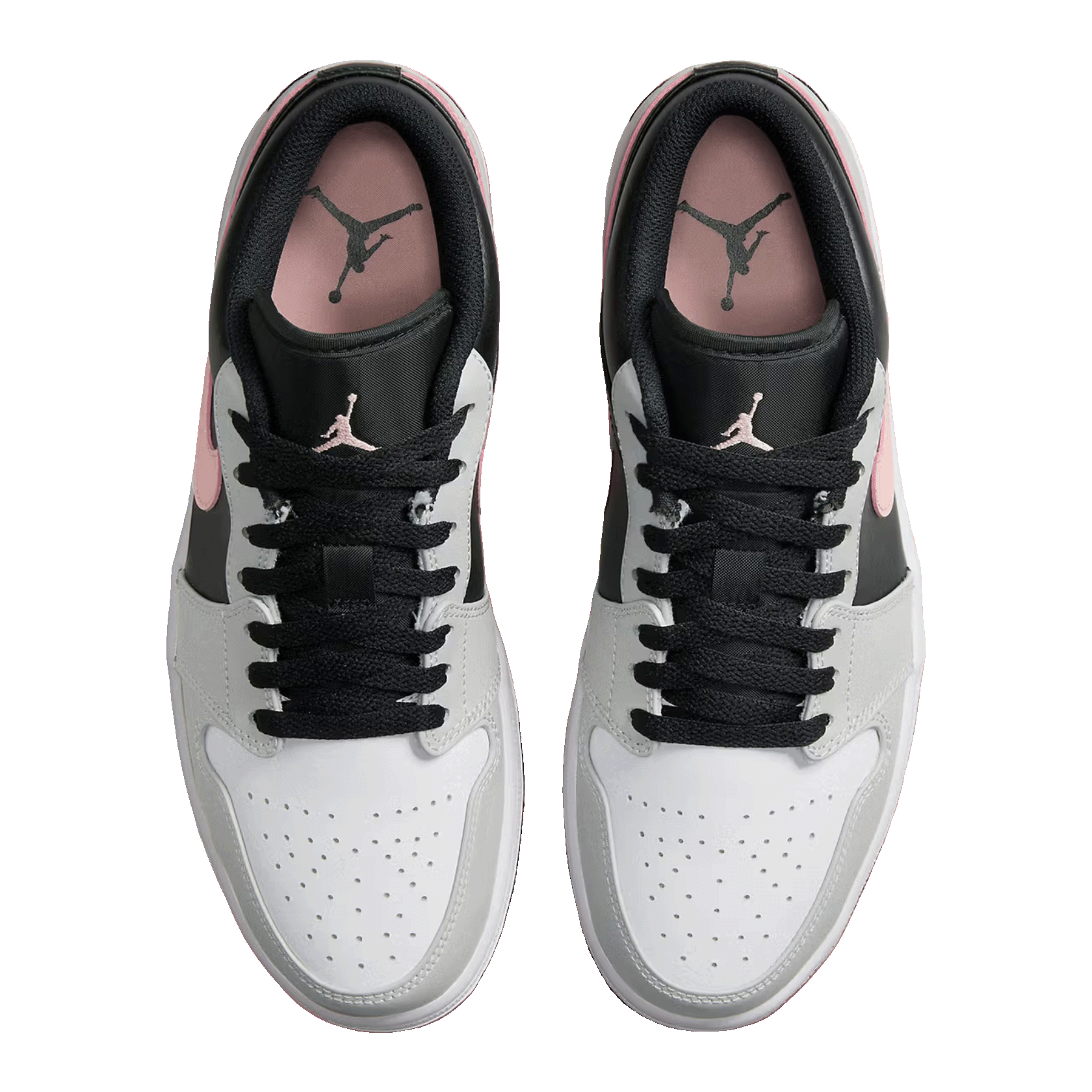 Nike Air Jordan 1 Low Black Grey Pink (GS) Oben