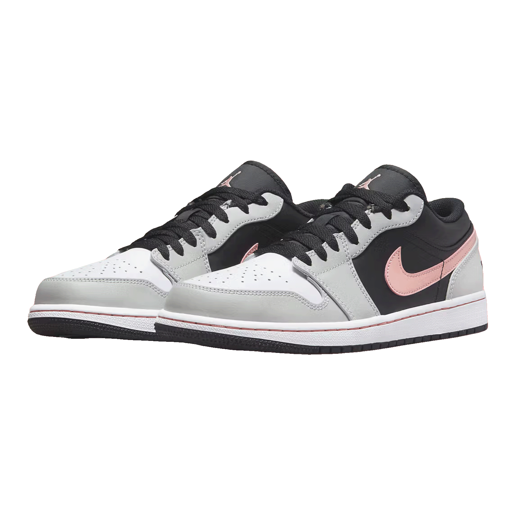 Nike Air Jordan 1 Low Black Grey Pink (GS) Side